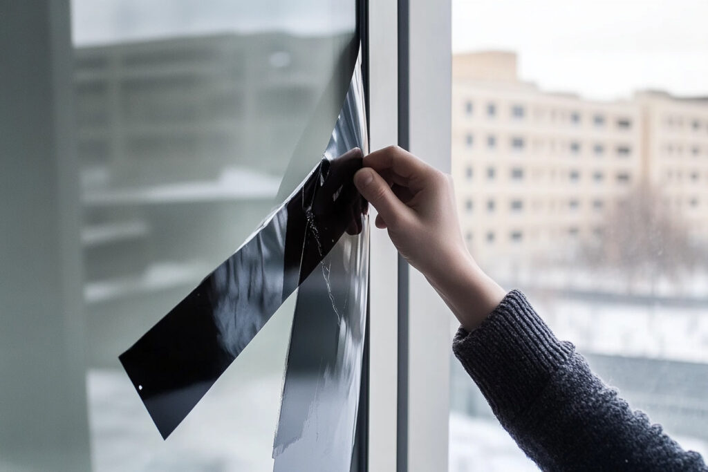 Removing old window tint from a residential window