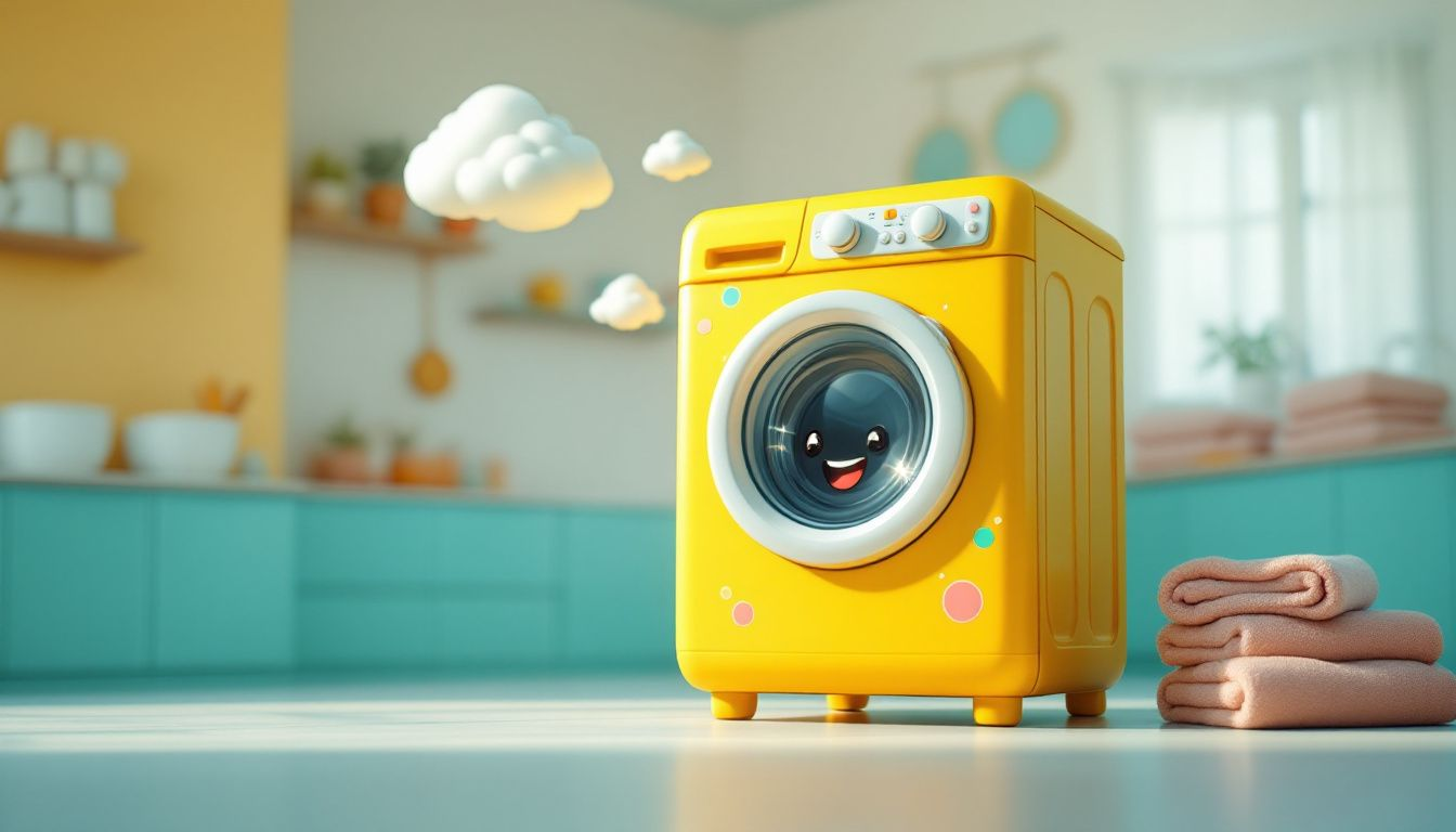 A clean washing machine ready for use.